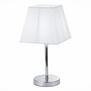 SLE107604-01 Прикроватная лампа Хром/Белый E14 1*40W GRINDA фото в интернет магазине Супермаркет света