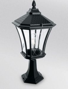Светильник садово-парковый Feron PL4033 восьмигранный на постамент 60W 230V E27, черный
