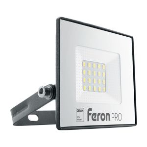 Светодиодный прожектор Feron.PRO LL-1000 IP65 20W 6400K черный фото в интернет магазине Супермаркет света