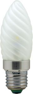 Лампа светодиодная, 6LED(3.5W) 230V E27 2700K матовая хром, LB-77