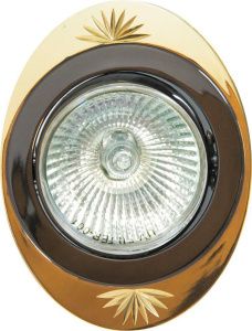 Светильник встраиваемый Feron DL250 потолочный MR16 G5.3 черный металлик-золото