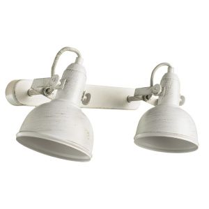 Споты с двумя плафонами arte lamp a5213ap-2wg фото в интернет магазине Супермаркет света