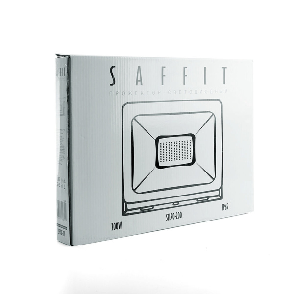 Светодиодный прожектор SAFFIT SFL90-200 IP65 200W 6400K черный фото в интернет магазине Супермаркет света