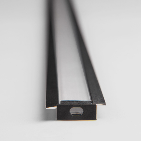 Встраиваемый алюминиевый профиль черный/белый для светодиодной ленты LL-2-ALP007 фото в интернет магазине Супермаркет света