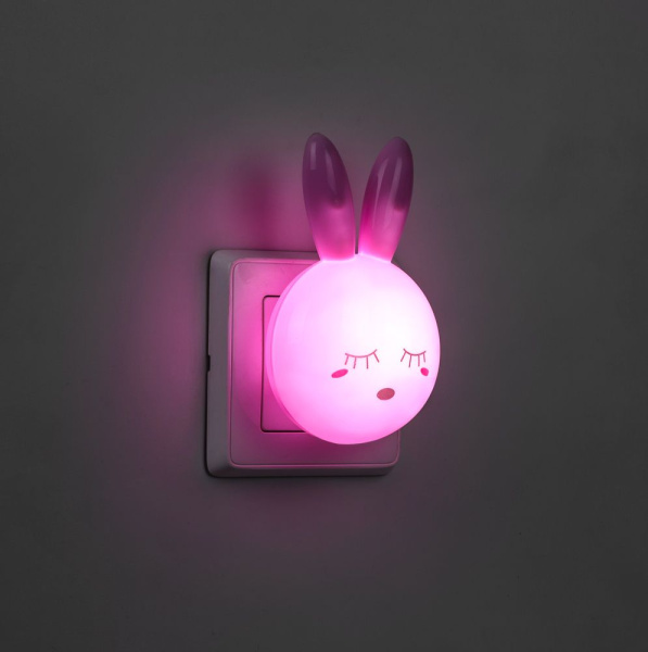 Светильник ночник Feron FN1168 0.5W 220V, розовый фото в интернет магазине Супермаркет света