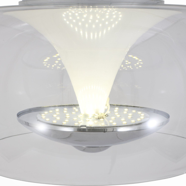 SL477.102.01 Светильник потолочный ST-Luce Хром/Прозрачный, Белый LED 1*15W 4000K SOBRIO фото в интернет магазине Супермаркет света