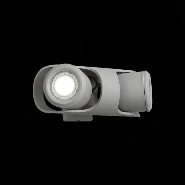 SL093.701.02 Светильник уличный настенный ST-Luce Серый/Серый, Прозрачный G5,3 2*7W ROUND фото в интернет магазине Супермаркет света