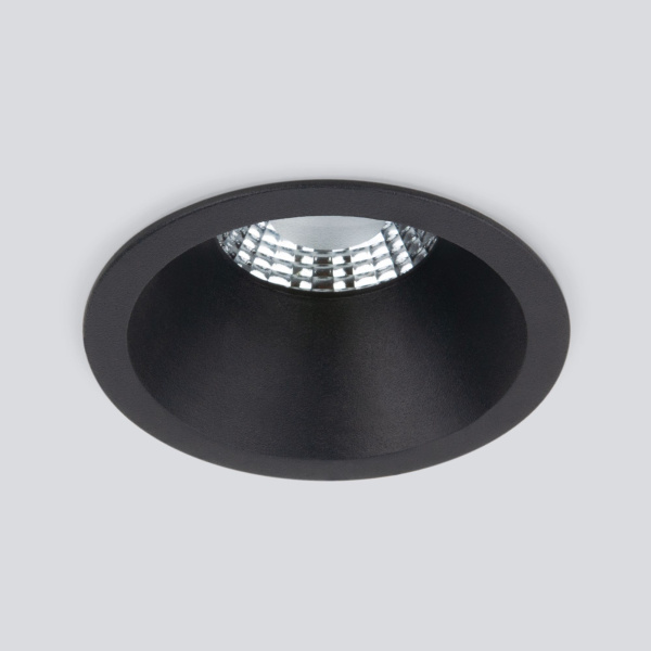 Встраиваемый точечный светодиодный светильник 15266/LED 7W 4200K черный фото в интернет магазине Супермаркет света