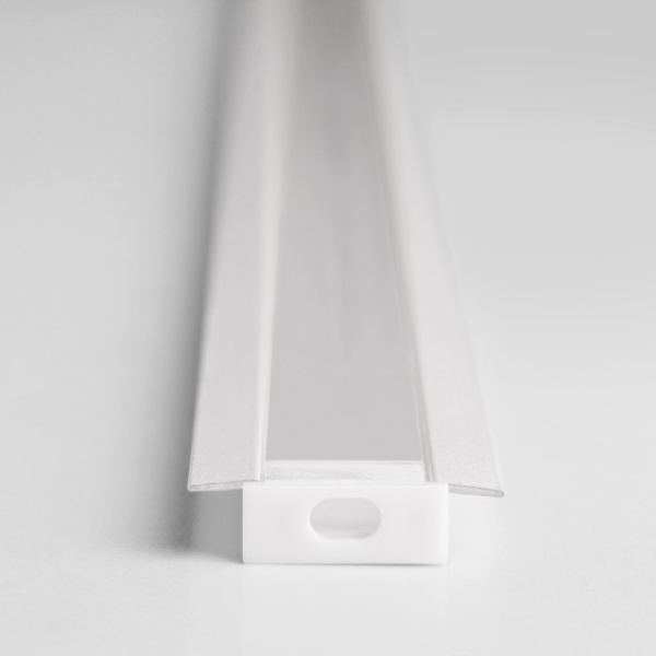 Встраиваемый алюминиевый профиль белый/белый для светодиодной ленты LL-2-ALP007 фото в интернет магазине Супермаркет света