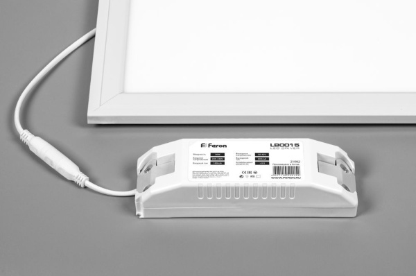 Светодиодная панель ультратонкая Feron AL2113 встраиваемая Армстронг 36W 4000K белый ЭПРА в комплекте фото в интернет магазине Супермаркет света