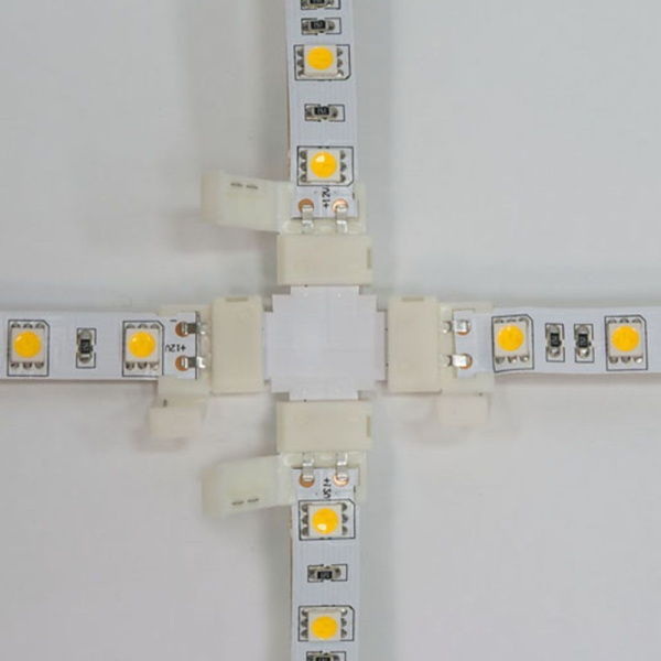 Комплект Х коннекторов  с соединителем для светодиодной ленты (5050/10мм), LD191 фото в интернет магазине Супермаркет света