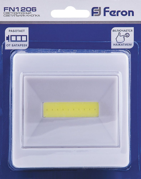 Светодиодный светильник-кнопка  Feron FN1206  3W, белый фото в интернет магазине Супермаркет света