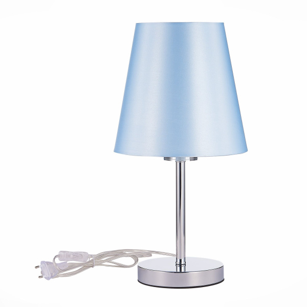 SLE105614-01 Прикроватная лампа Хром/Светло-голубой E14 1*40W PERAMONE фото в интернет магазине Супермаркет света