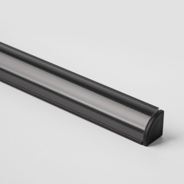 Угловой алюминиевый профиль черный/черный для светодиодной ленты LL-2-ALP008 фото в интернет магазине Супермаркет света