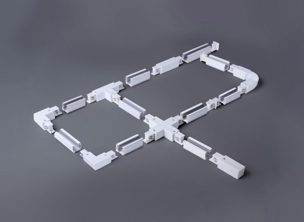 Коннектор угловой для трехфазного шинопровода белый TRC-1-3-L-WH фото в интернет магазине Супермаркет света