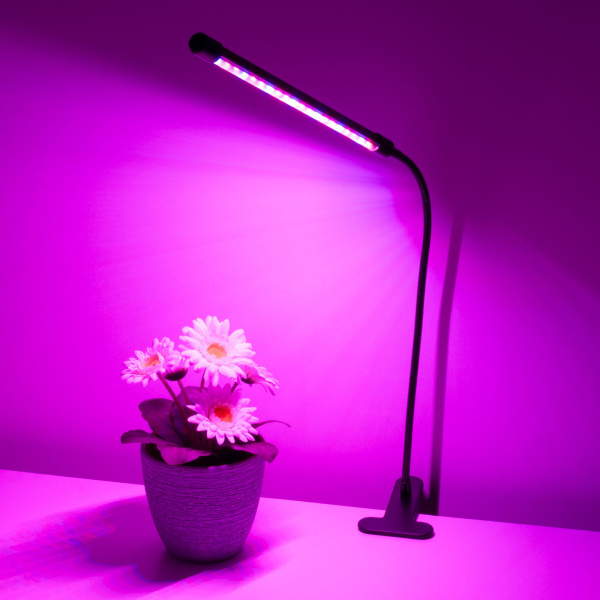 Светодиодный светильник для растений на прищепке FT-004 чёрный фото в интернет магазине Супермаркет света