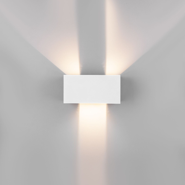 Уличный настенный светодиодный светильник WINNER DOUBLE LED IP54 35137/W белый фото в интернет магазине Супермаркет света