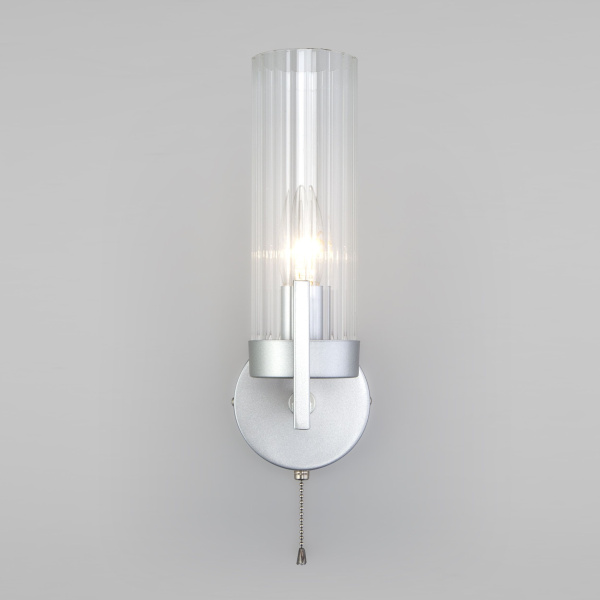 Настенный светильник со стеклянным плафоном 60133/1 серебро фото в интернет магазине Супермаркет света