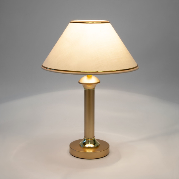 Настольная лампа с абажуром 60019/1 золото фото в интернет магазине Супермаркет света