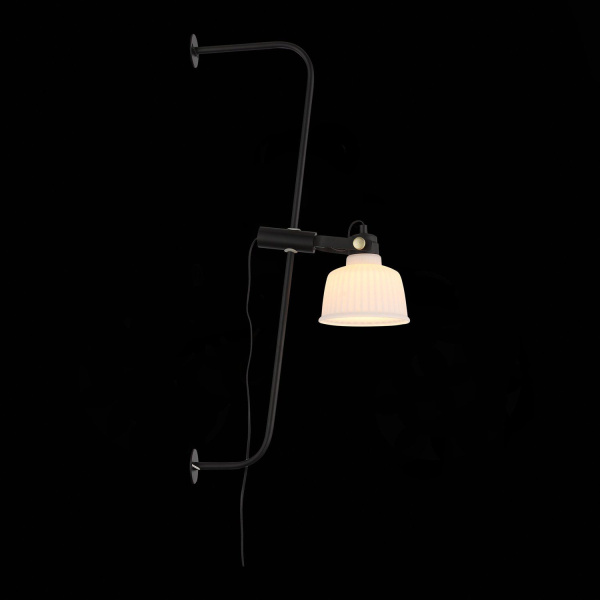 SL714.411.01 Светильник настенный ST-Luce Черный/Белый E27 1*60W ALETANTE фото в интернет магазине Супермаркет света