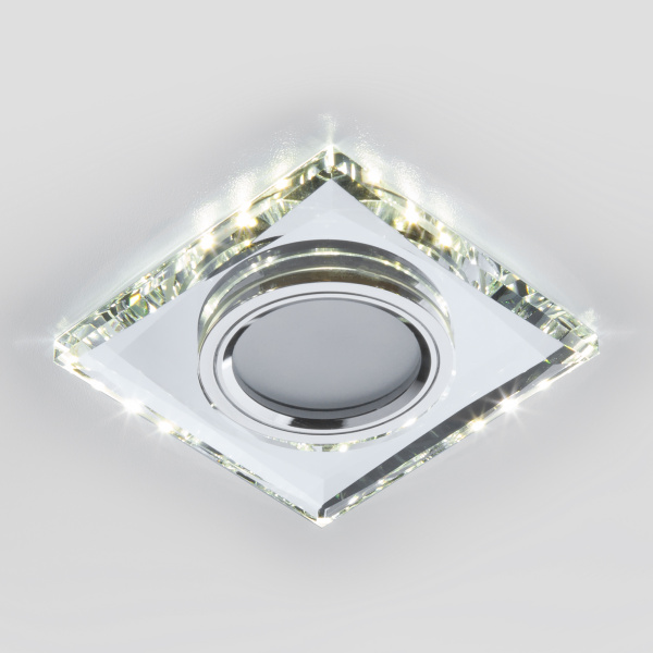 Встраиваемый точечный светильник со светодиодной подсветкой 2230 MR16 SL зеркальный/серебро фото в интернет магазине Супермаркет света