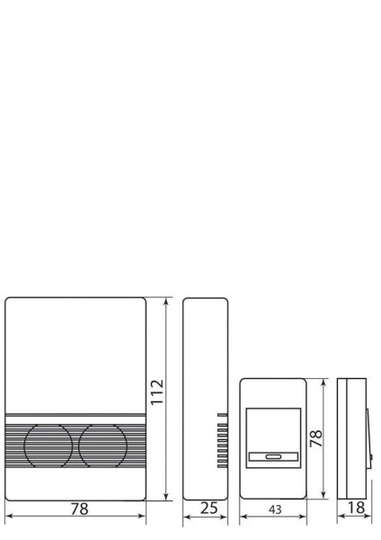 Звонок дверной беспроводной Feron T-168 Электрический 1 мелодия белый с питанием от батареек фото в интернет магазине Супермаркет света