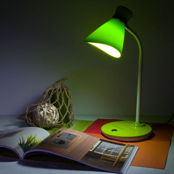 Настольная лампа для школьника 01077/1 зеленый фото в интернет магазине Супермаркет света