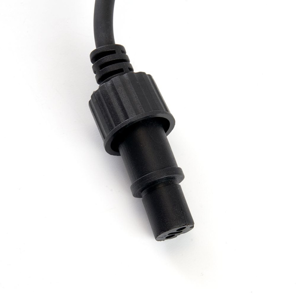 Сетевой шнур для гирлянд 3м, 2*0,5мм2, IP44, черный, DM403 фото в интернет магазине Супермаркет света