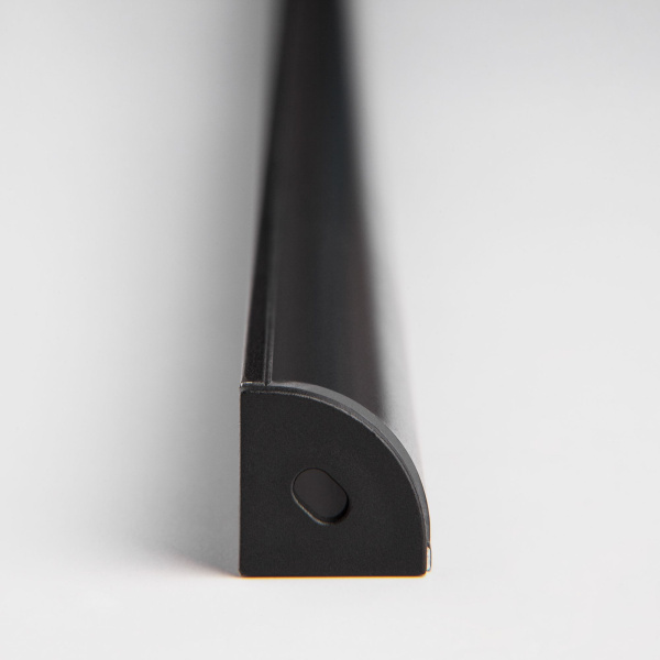 Угловой алюминиевый профиль черный/черный для светодиодной ленты LL-2-ALP008 фото в интернет магазине Супермаркет света