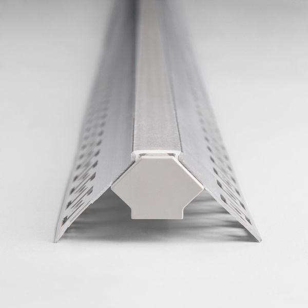 Встраиваемый угловой алюминиевый профиль (внешний угол) для светодиодной ленты LL-2-ALP015 фото в интернет магазине Супермаркет света