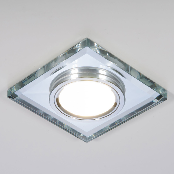 Встраиваемый точечный светильник со светодиодной подсветкой 2229 MR16 SL зеркальный/серебро фото в интернет магазине Супермаркет света