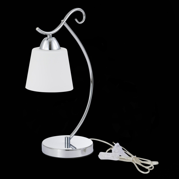 SLE103904-01 Прикроватная лампа Хром/Белый E27 1*60W LIADA фото в интернет магазине Супермаркет света