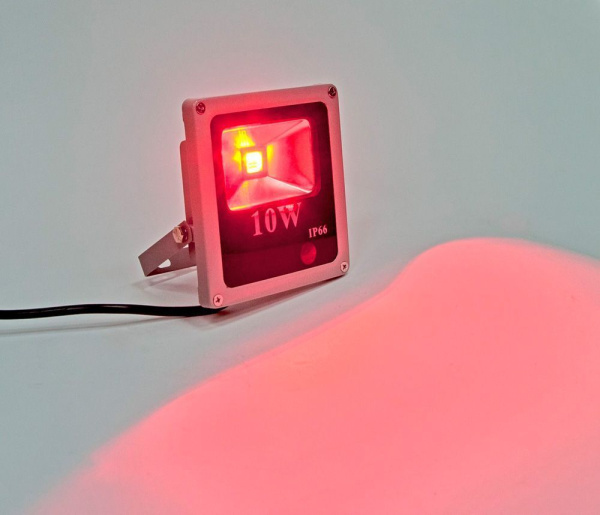 Светодиодный прожектор Feron LL-271 IP66 10W красный фото в интернет магазине Супермаркет света