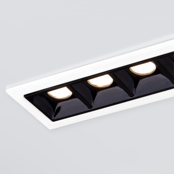 Встраиваемый точечный светодиодный светильник 9921 LED 10W 4200K белый/черный фото в интернет магазине Супермаркет света