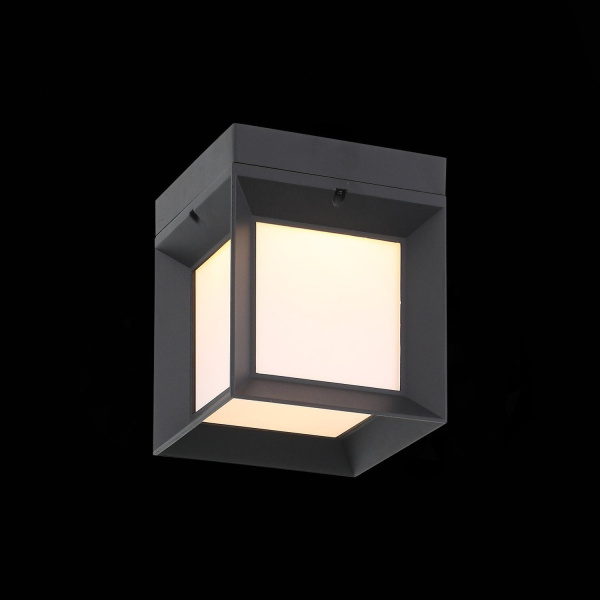 SL077.401.01 Светильник уличный настенный ST-Luce Черный/Белый LED 1*9W 3000K CUBISTA фото в интернет магазине Супермаркет света