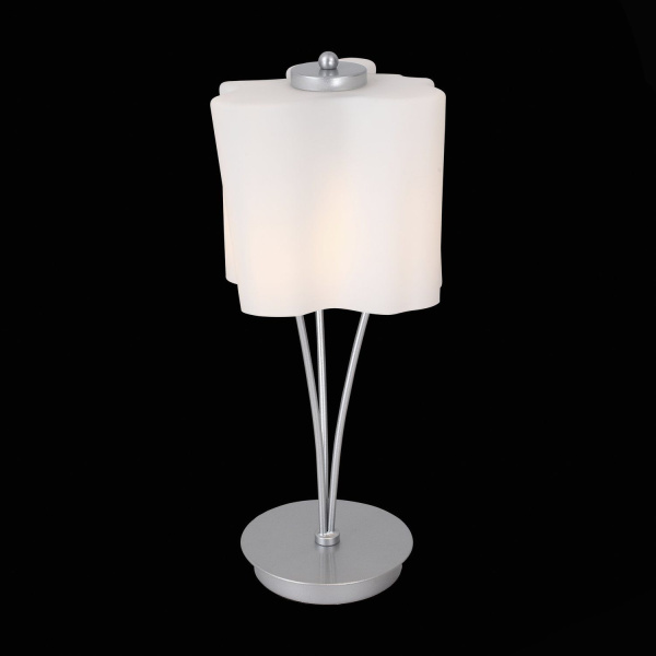 SL116.504.01 Прикроватная лампа ST-Luce Серебристый/Белый E27 1*60W (из 2-х коробок) ONDE фото в интернет магазине Супермаркет света