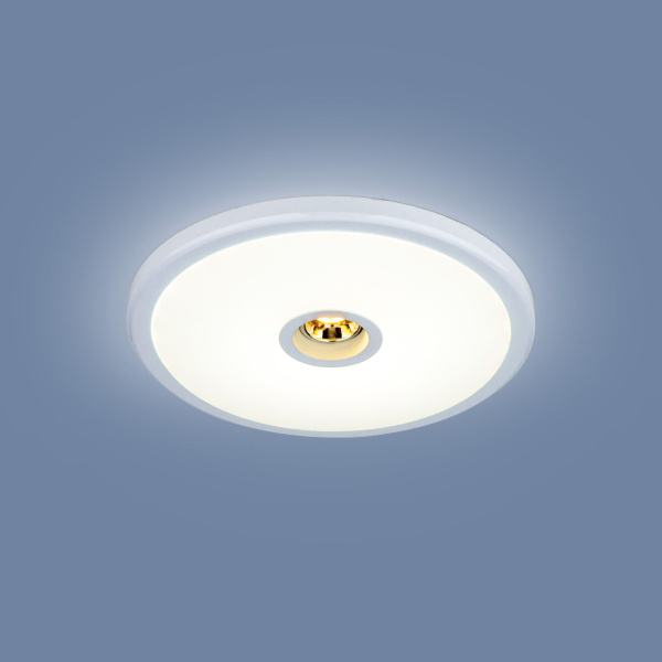 Встраиваемый точечный светодиодный светильник 9912 LED 6+4W WH белый фото в интернет магазине Супермаркет света