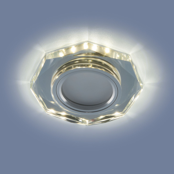 Встраиваемый точечный светильник со светодиодной подсветкой 2226 MR16 SL зеркальный/серебро фото в интернет магазине Супермаркет света