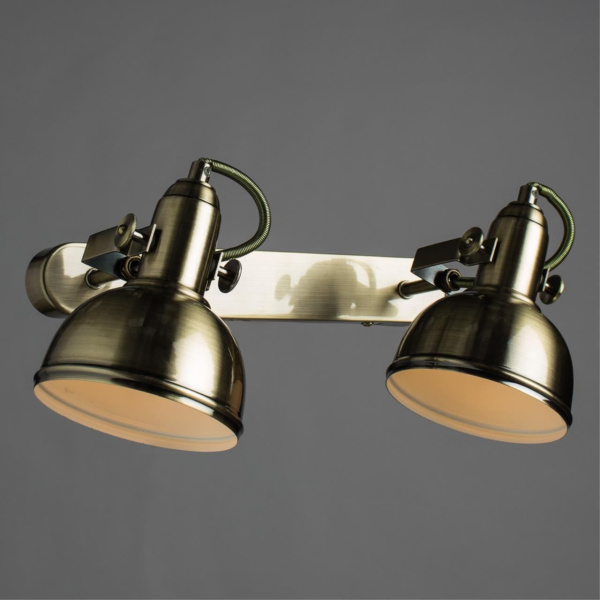 Споты с двумя плафонами arte lamp a5213ap-2ab фото в интернет магазине Супермаркет света
