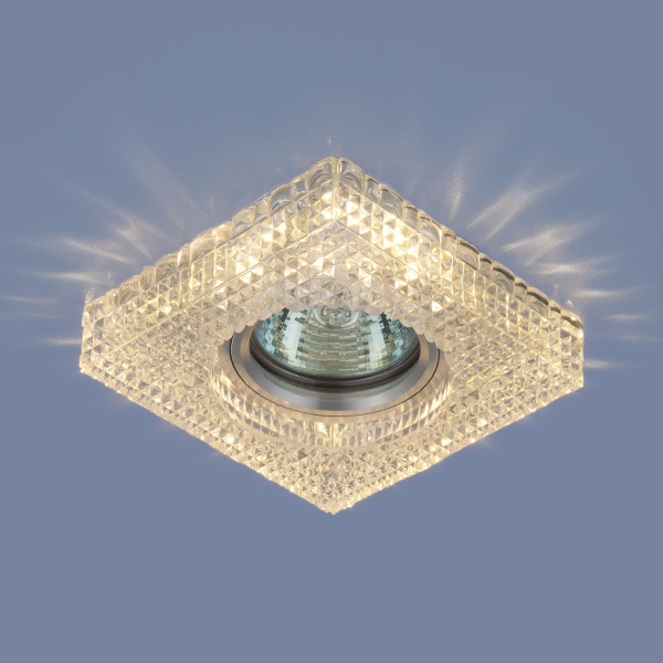 Встраиваемый точечный светильник с LED подсветкой 2214 MR16 CL прозрачный фото в интернет магазине Супермаркет света