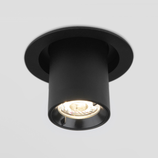 Встраиваемый точечный светодиодный светильник 9917 LED 10W 4200K черный матовый фото в интернет магазине Супермаркет света