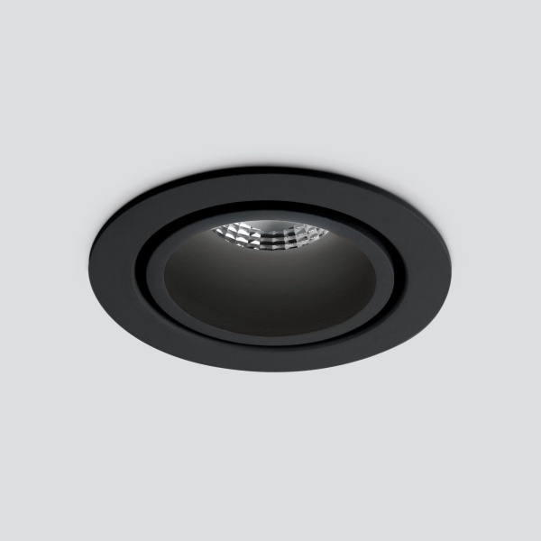 Встраиваемый точечный светодиодный светильник 15267/LED 7W 4200K черный фото в интернет магазине Супермаркет света