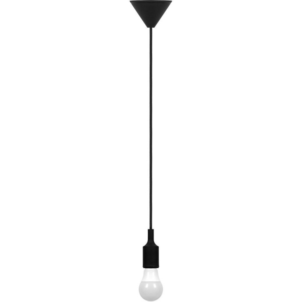 Патрон для ламп со шнуром 1м, 230V E27, черный, LH127 фото в интернет магазине Супермаркет света