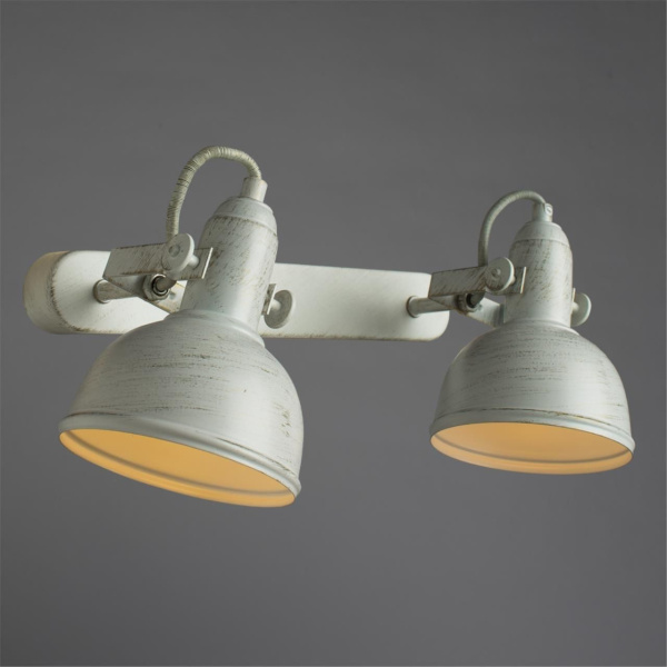 Споты с двумя плафонами arte lamp a5213ap-2wg фото в интернет магазине Супермаркет света