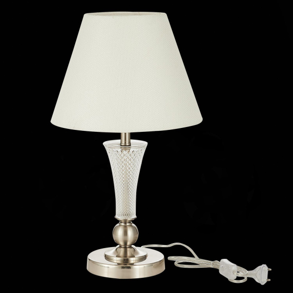 SLE105504-01 Прикроватная лампа Никель/Белый E14 1*40W REIMO фото в интернет магазине Супермаркет света