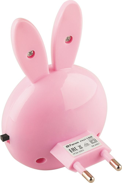 Светильник ночник Feron FN1168 0.5W 220V, розовый фото в интернет магазине Супермаркет света