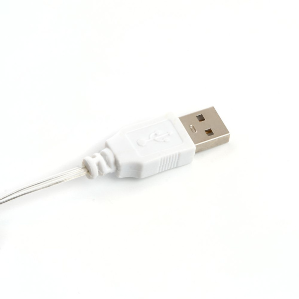 Гирлянда линейная Feron CL575 Роса, статичная, 5м USB 5000K , прозрачный шнур фото в интернет магазине Супермаркет света