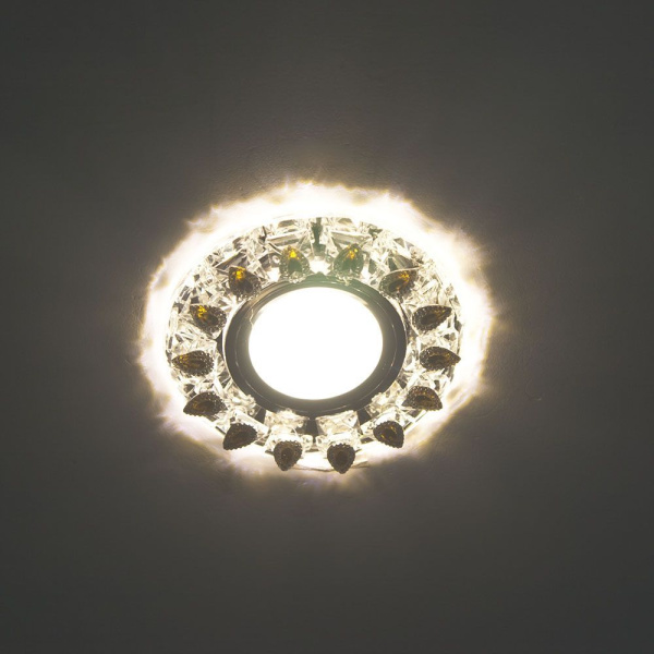 Светильник встраиваемый с белой LED подсветкой Feron CD55A потолочный MR16 G5.3 прозрачно-желтый фото в интернет магазине Супермаркет света