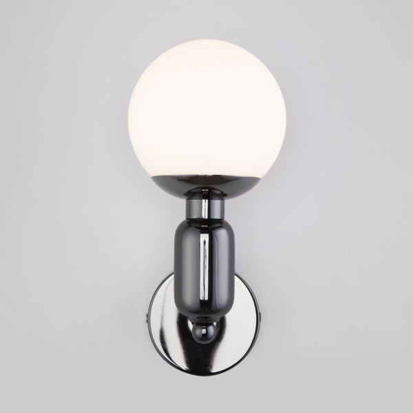 Настенный светильник со стеклянным плафоном 50251/1 черный жемчуг фото в интернет магазине Супермаркет света