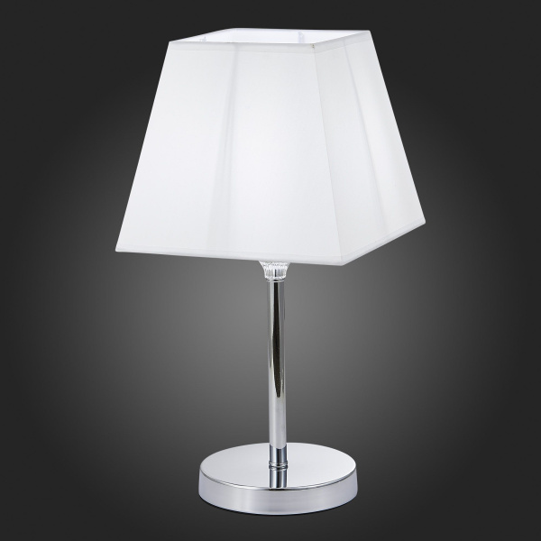 SLE107604-01 Прикроватная лампа Хром/Белый E14 1*40W GRINDA фото в интернет магазине Супермаркет света